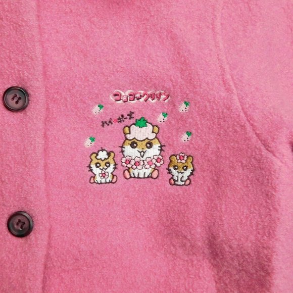 Sanrio Coro Coro Kuririn Girls 10 12 M Wool Jacket Pink Embroidered Hello Kitty - Picture 4 of 11